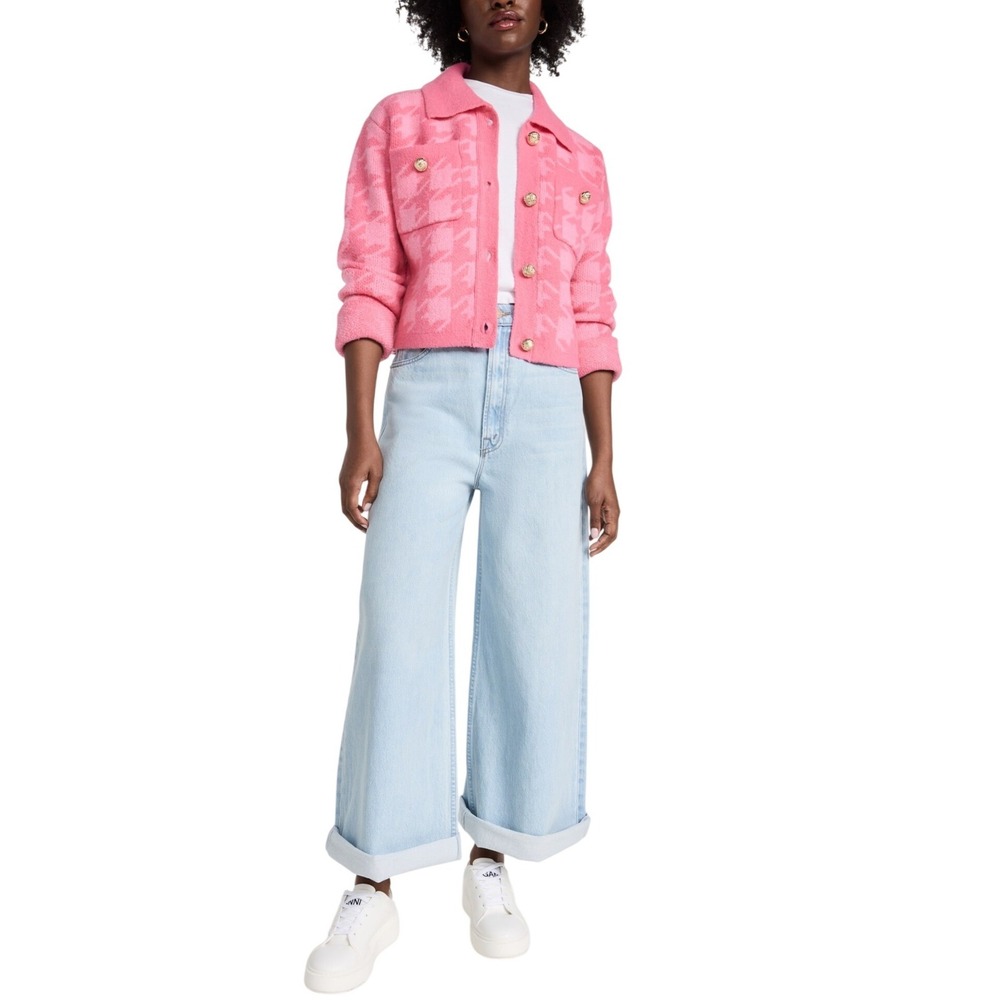 MOTHER SNACKS! Wide Leg High Waisted Push-Pop Cuff Crop Jeans Just A Nibble 29